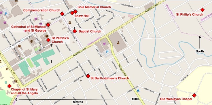 Chapels, Churches and a Cathedral, old Grahamstown heritage sites