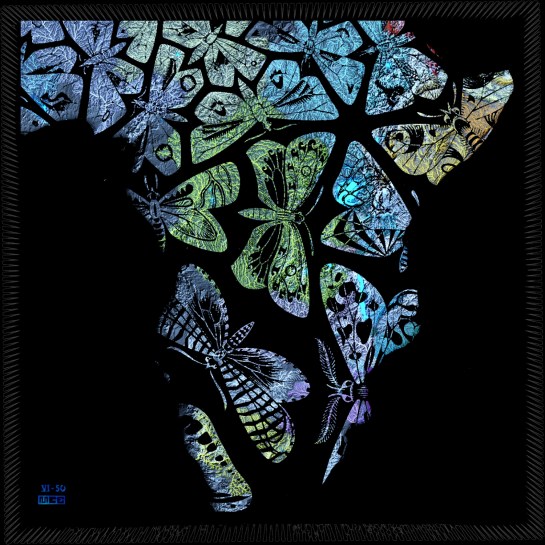 Escher's Butterflies on the Map of Africa's Rivers