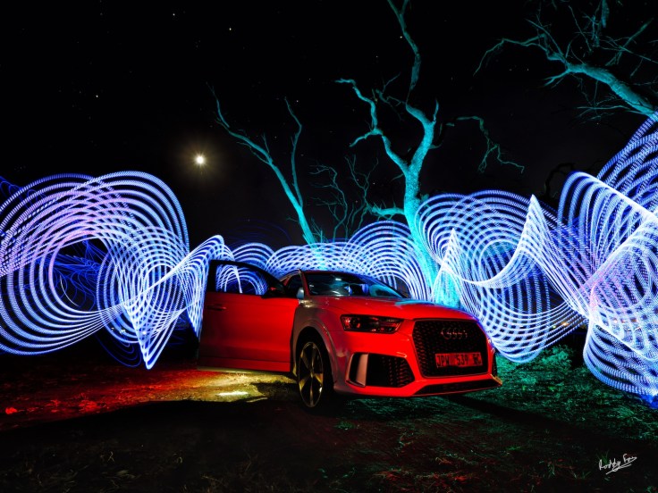 Night shoot light painting the Audi RSQ3
